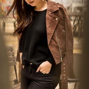 BlankNYC suede leather jacket